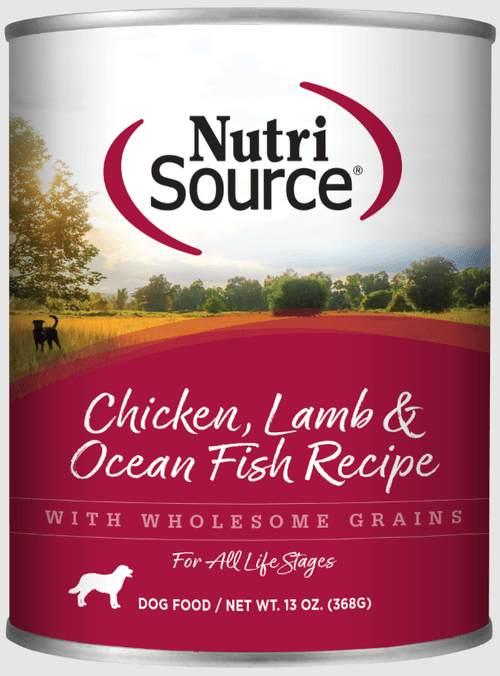 Lata Nutri Source Chicken-Lamb-Ocean fish Dog (Pollo-Cordero-Pescado)