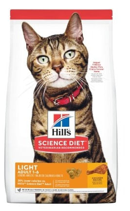 Hill's Science Diet Adult Light, alimento de control de peso para gatos adultos