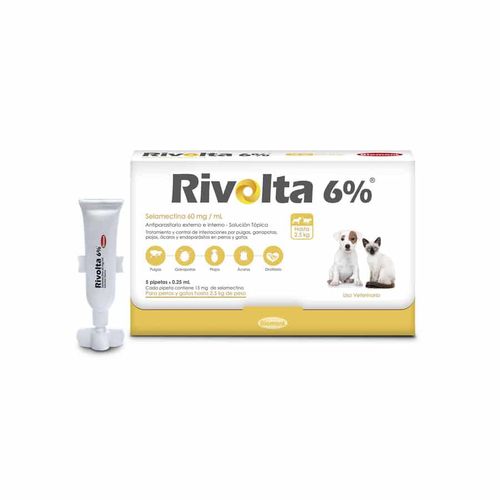 Desparasitante Rivolta 6% Gato/Perro hasta 2.5 kg