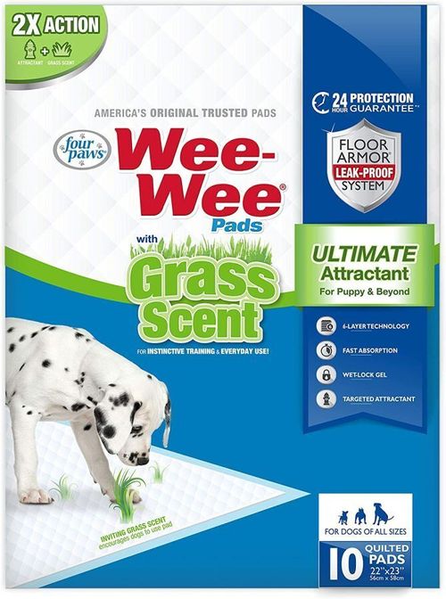 Four Paws Wee Wee Grass - Pads perfumadas para cachorros