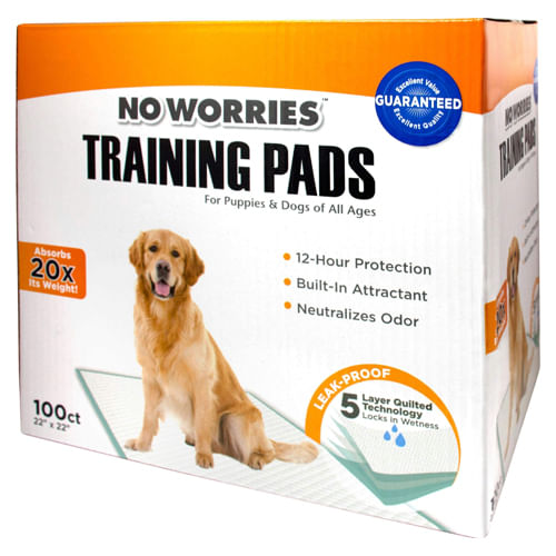 No worries Pads de entrenamiento para perros de 12 horas