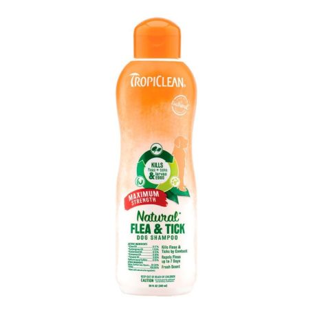 Tropiclean Champú natural contra pulgas y garrapatas