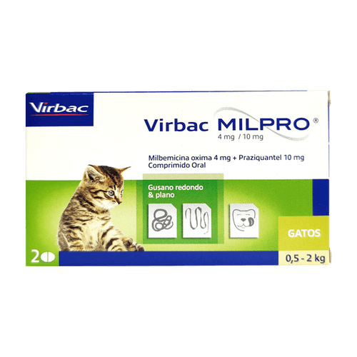 Virbac Antiparasitario Interno para gato Milpro 0.5 a 2 kg