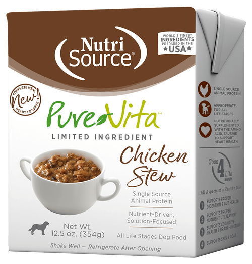 Tetra Pack Nutri Source Pure Vita Chicken Stew Para Perro (Guiso De Pollo)