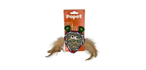 Juguete Para Gato Popet Cangrejo con pluma eco